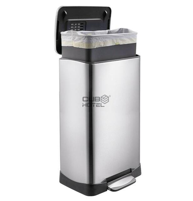 Cubo 30L Rectangular Acero Inoxidable E-Cube EKO